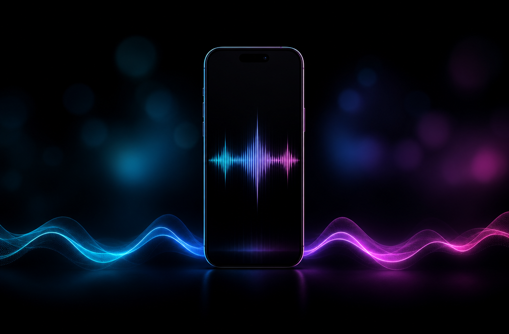 Voloco app open on a smartphone showing real-time pitch correction on a vocal waveform
