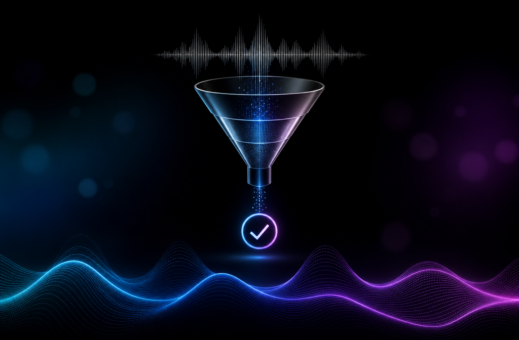 Flow diagram showing the ai music detection pipeline used by major distributors